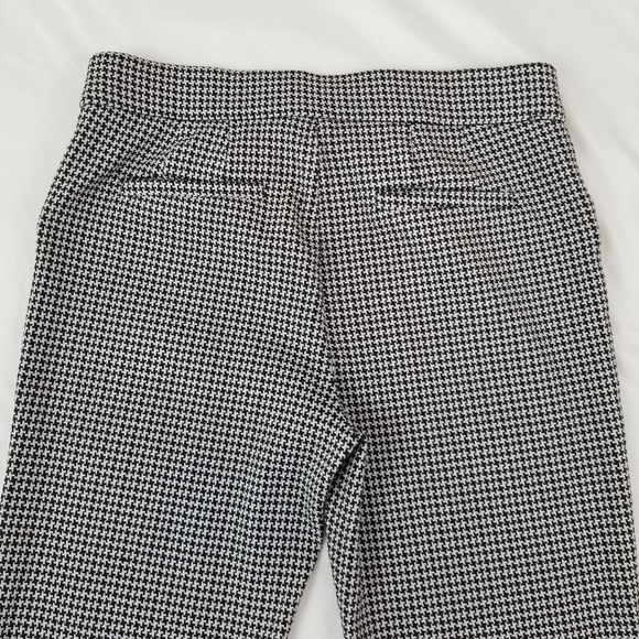 Pants Stretch Skinny Ankle Black White Houndstooh 89th Madison Size PS - Picture 7 of 8